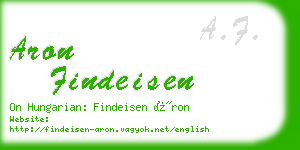 aron findeisen business card